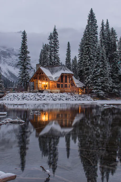 Mountain vacation home surrounded by trees